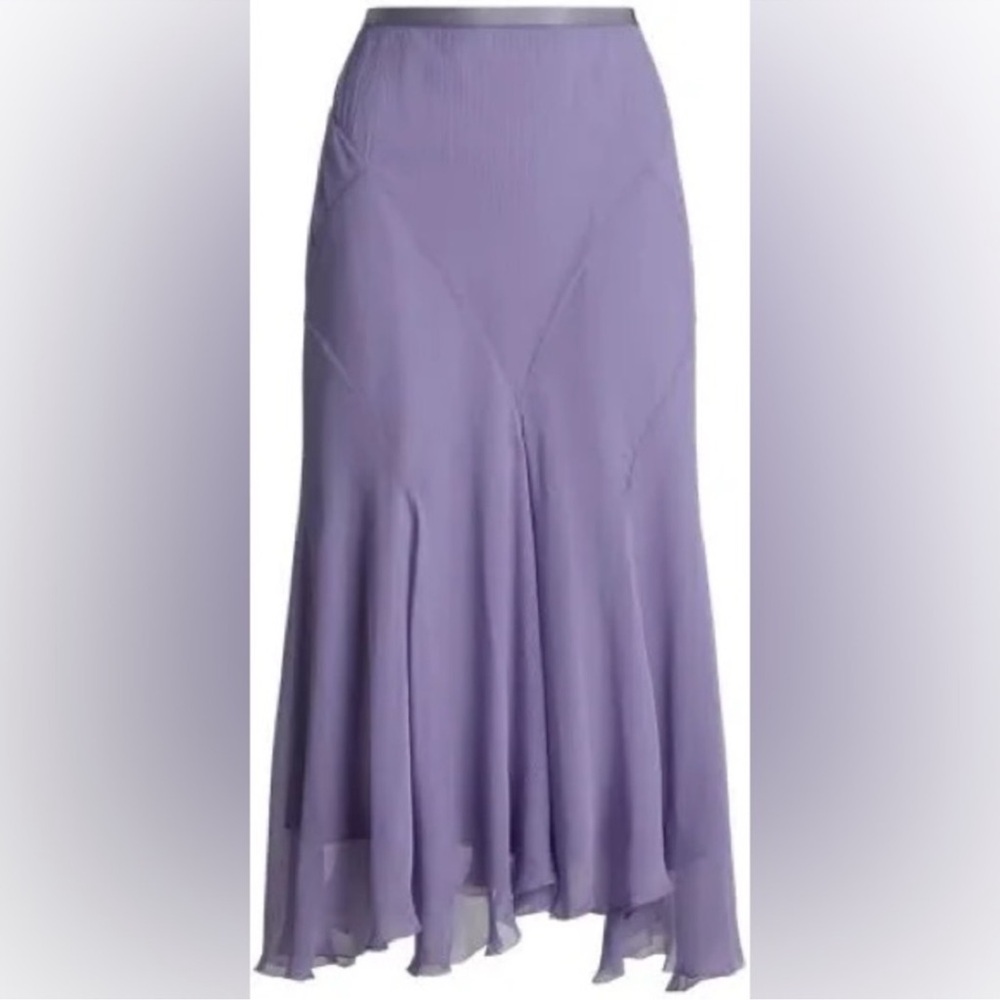 Polo Ralph Lauren Silk Paneled Skirt Summer Purple Size 4 NWT - Picture 2 of 3